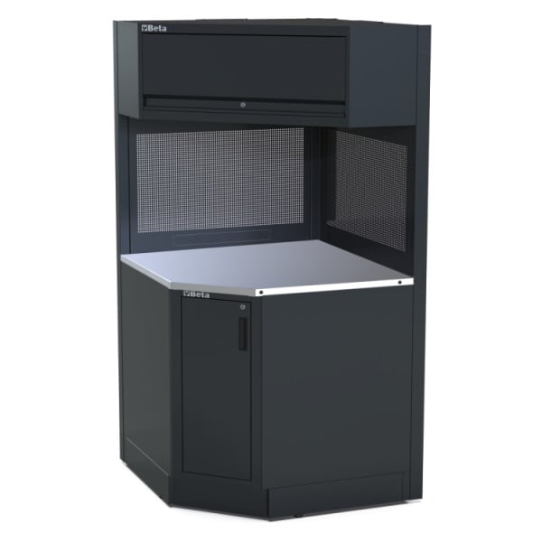 Hörnmodul med Arbetsbänk 964 x 964 mm Rostfri, RSC50