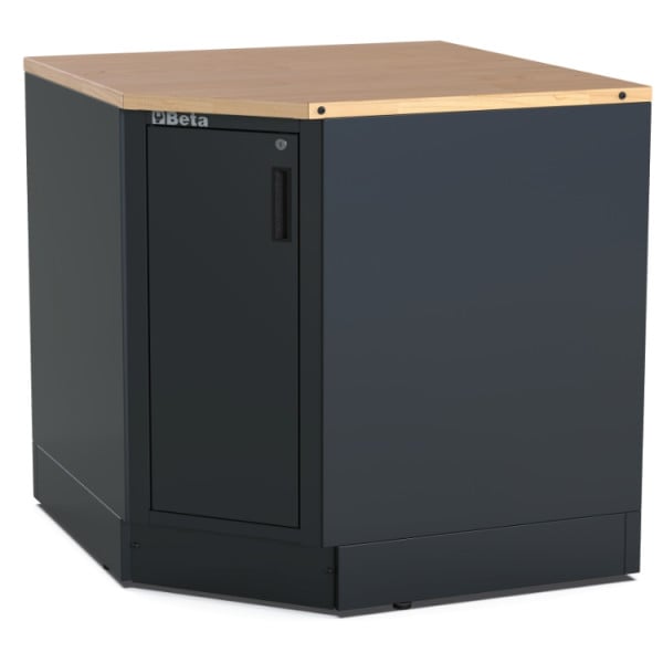 Hörnmodul Arbetsbänk 964 x 964 mm, Stor Skåp, Höjdjusterbar, RSC