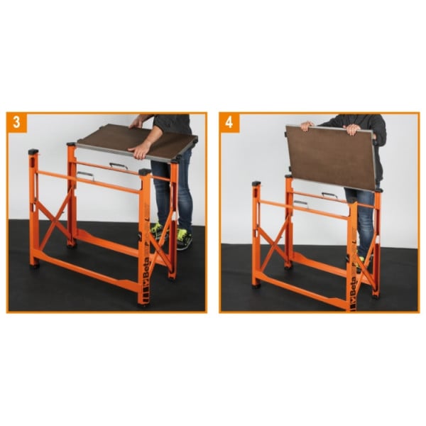 Hopfällbar arbetsbänk 800 x 500 mm | Beta Tools