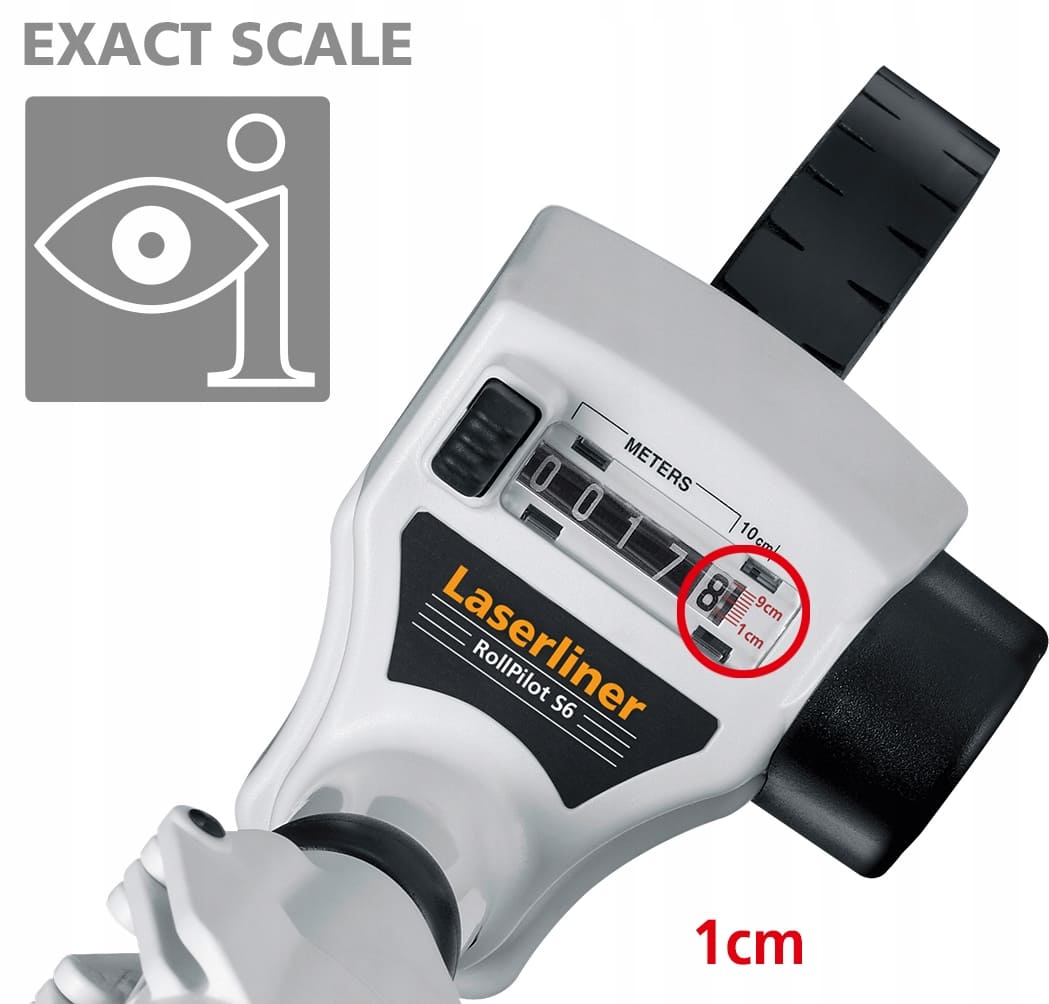 Measuring Wheel Distance Meter 9999.9m ±0.1% Brake Reset Foldable, Laserliner RollPilot S12