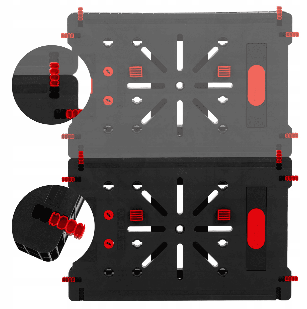 Hopfällbart Arbetsbord 150 kg 860 x 550 mm Klämfästhål Länkningsbeslag Snabbfäste, Proline
