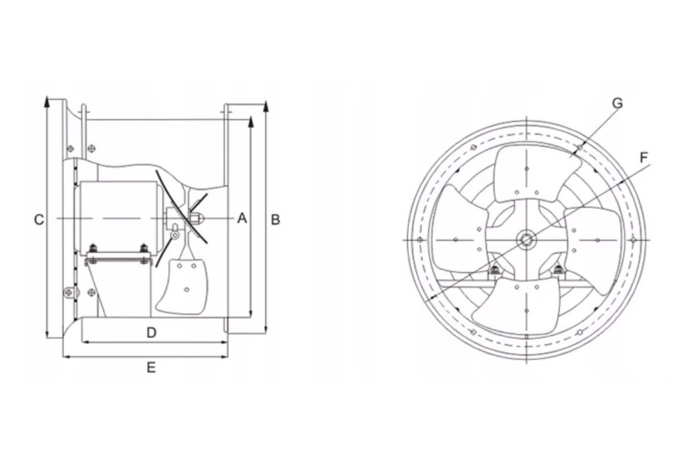 Duct Fan Industrial Axial 300mm BLDC Motor 5000m³/h Stepless Speed Control IP54, Bestfan