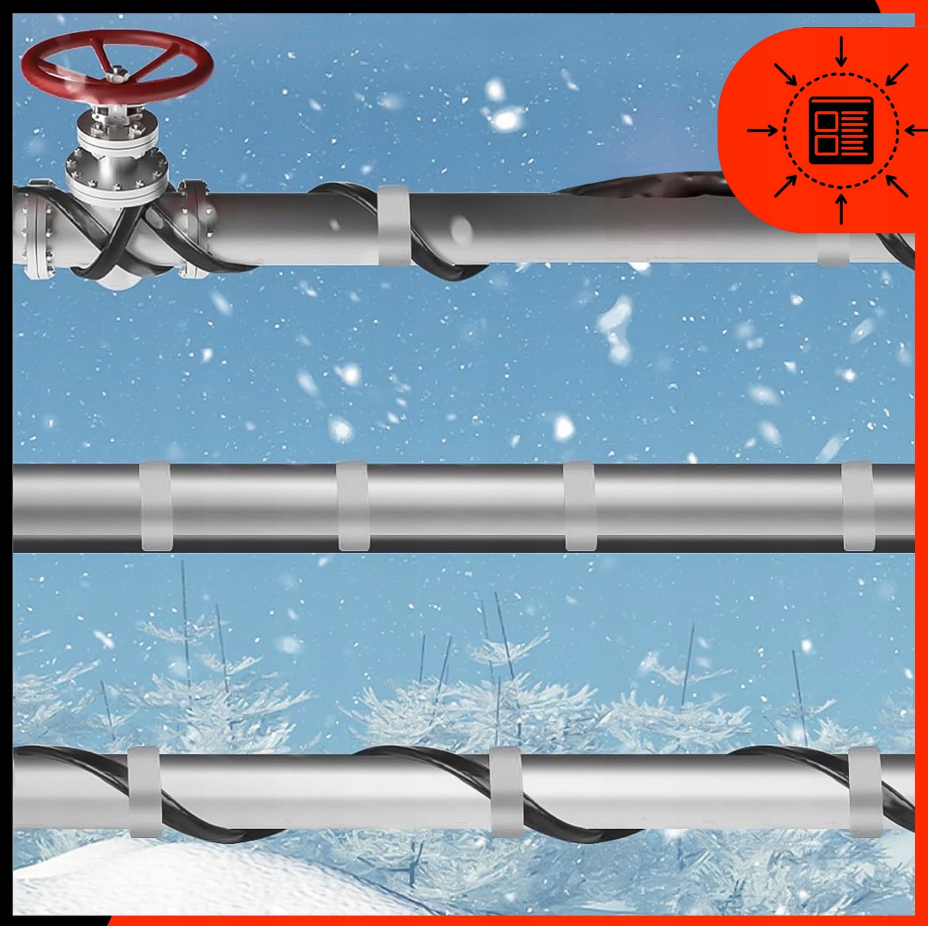 Heating Cable Self-Regulating 230V 10W/m IP68 with Plug 1-10m, profiHOT