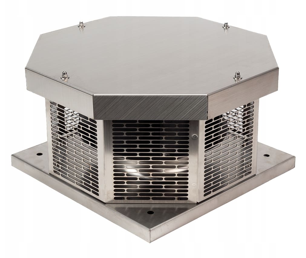 Roof Exhaust Fan Industrial EC Motor Stainless Steel 1345m³/h 124W 225mm REF 225/1400 EC, Eberg