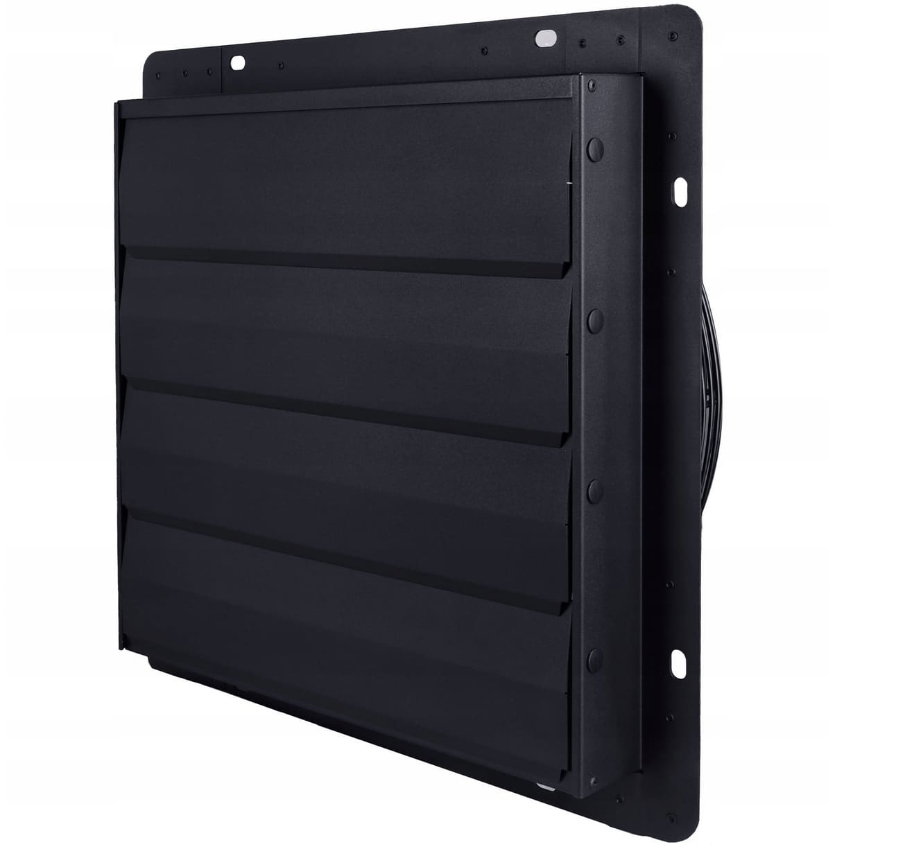 Axial Wall Fan Exhaust 300mm 710m³/h Aluminium with Louvres and Speed Controller, Eberg