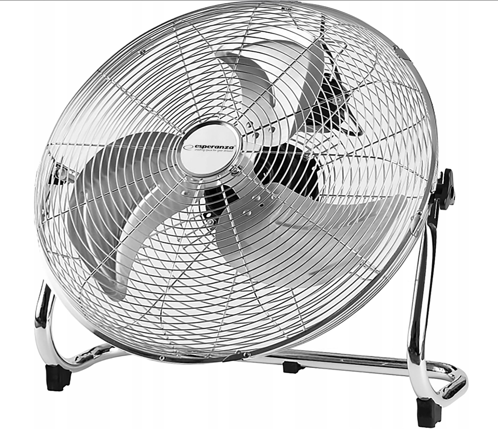 Circulation Fan Floor Standing 50 cm 110 W Chrome Metal 3 Speeds