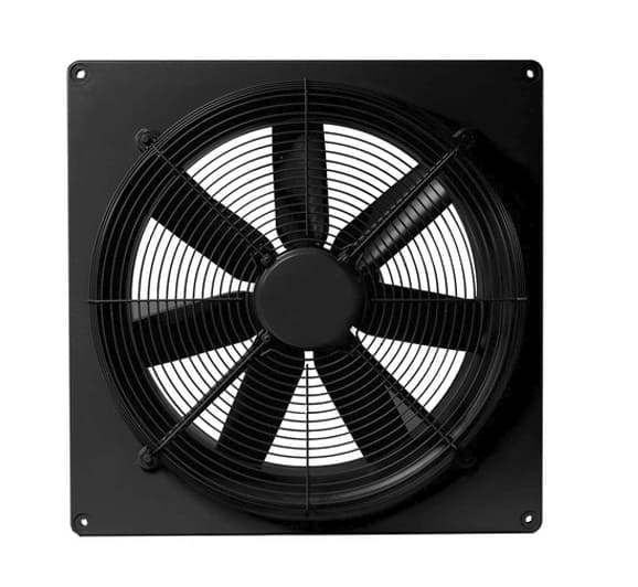 Väggfläkt 400mm Aluminium 4730m³/h 1370 Varv 7 Blad med Skyddsgaller FC040-4EQ.4C.A7, Ziehl-Abegg