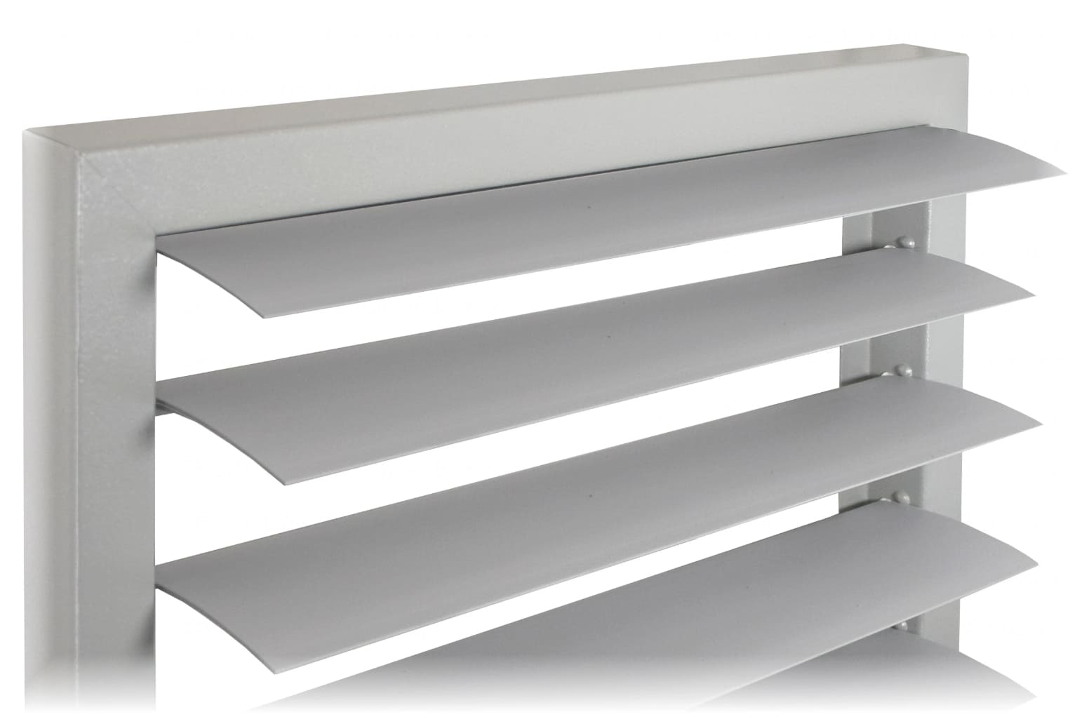 Ventilationsgaller Yttre Gravitationsjalusi 550x550mm PVC Grå, Vents-Group