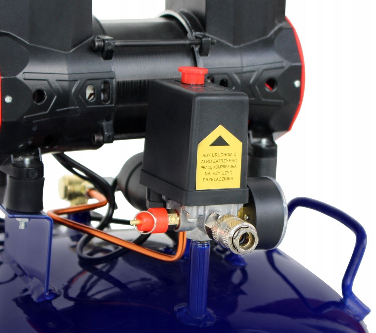 Oil-Free Compressor 50L 1500W 290L/min Round Quiet 75dB Folding Handle, Kraft&Dele