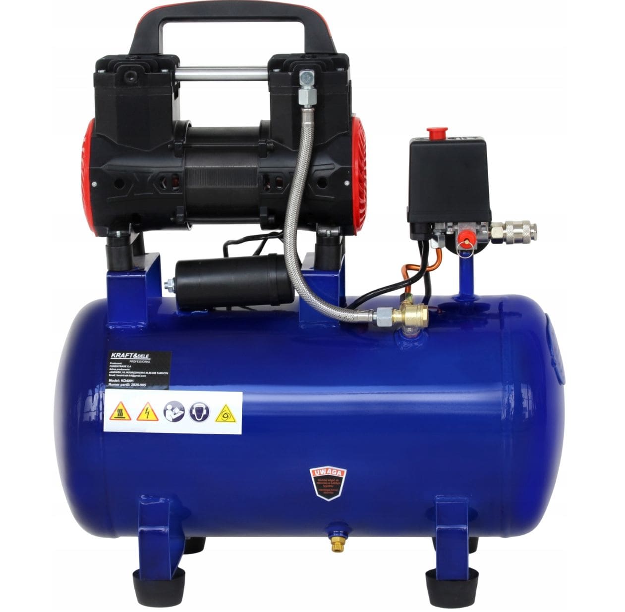 Kompressor Oljefri 30L 1500W 285 l/min Tyst Verkstadskompressor