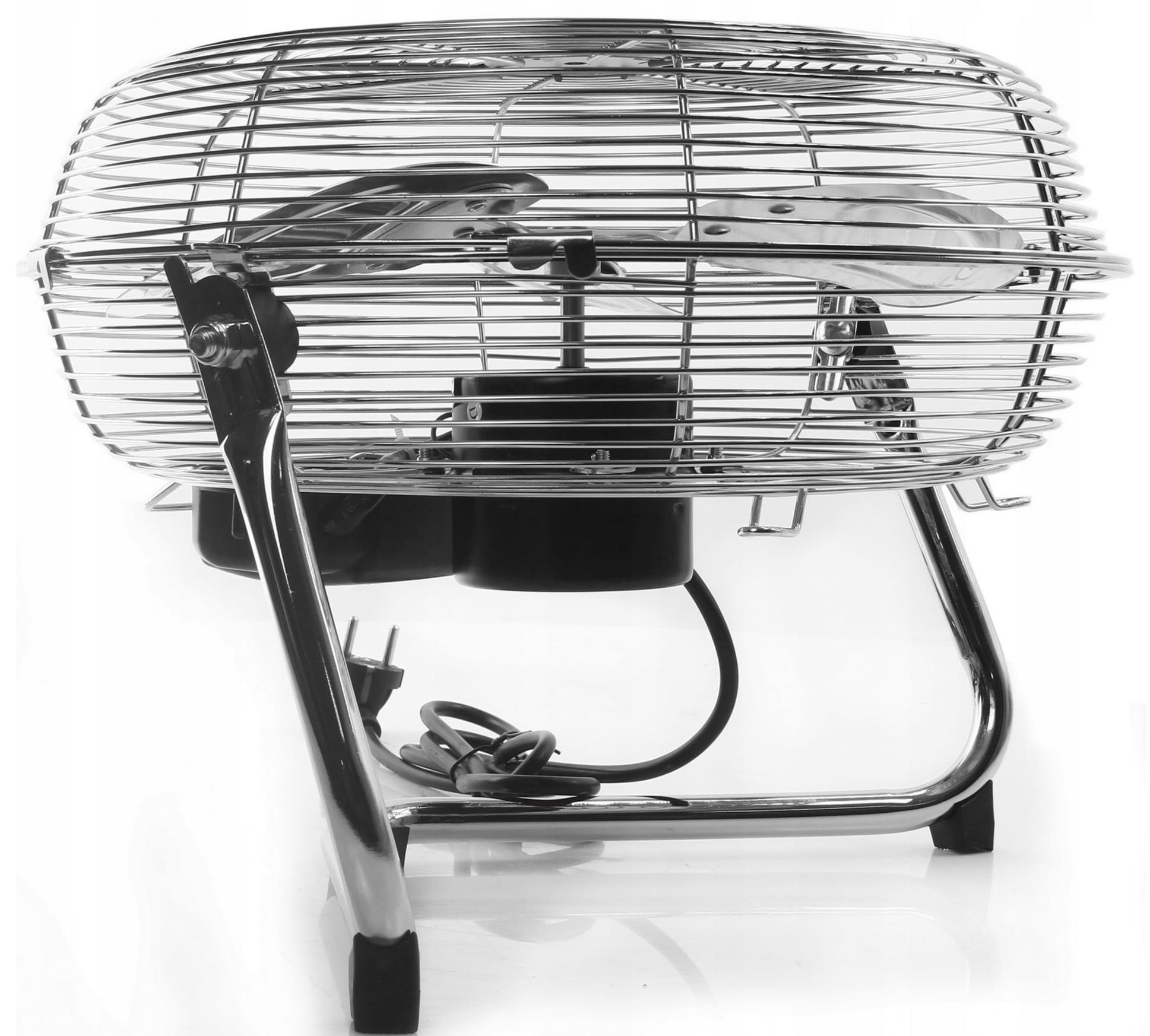 Floor Fan Industrial Air Circulator 120W 50 cm 3 Speeds Chromed Steel Silver