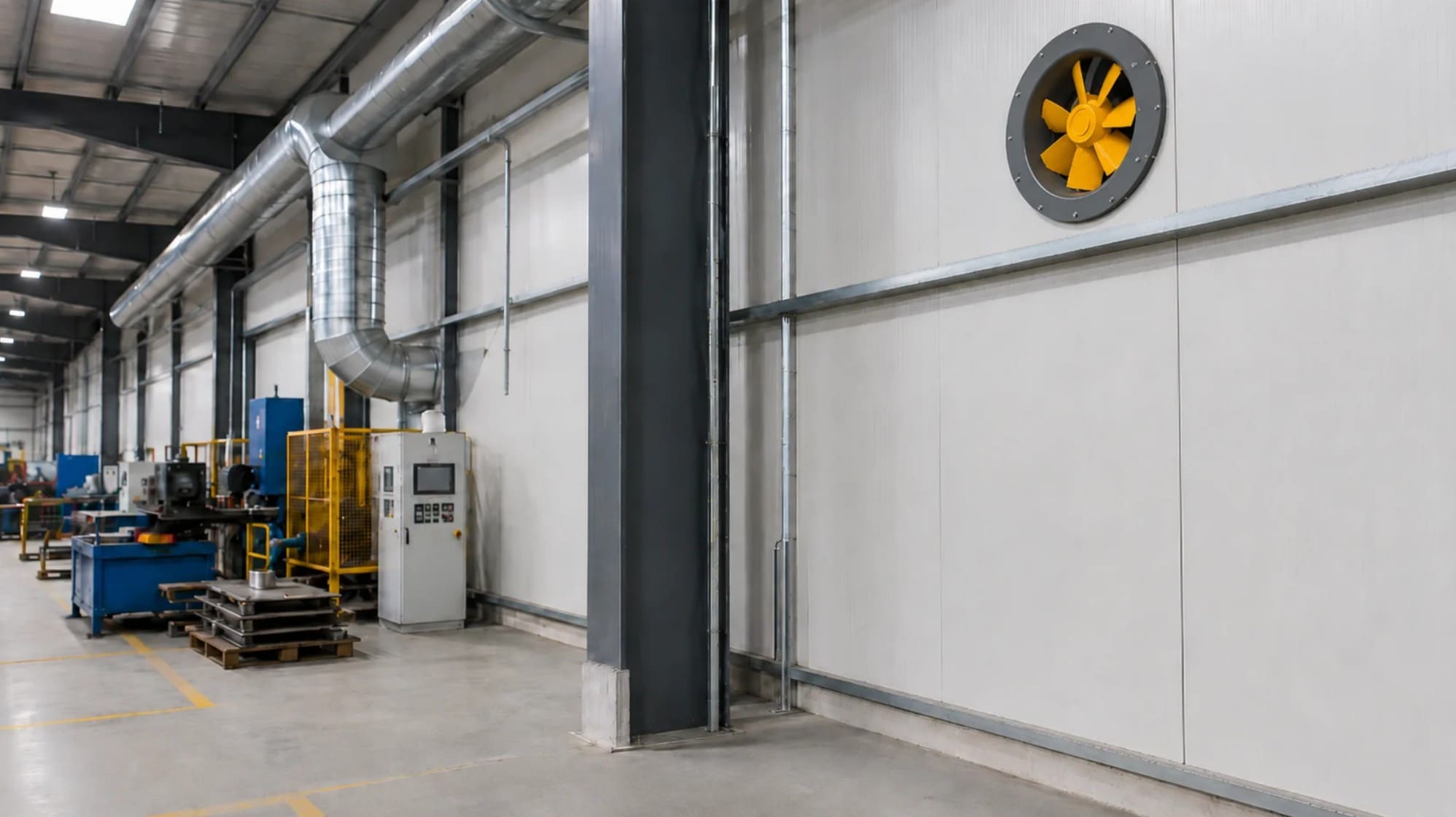 Kanalfläkt Diagonal 400mm 6890 m³/h 300 Pa IE3-Motor IP55, Harmann