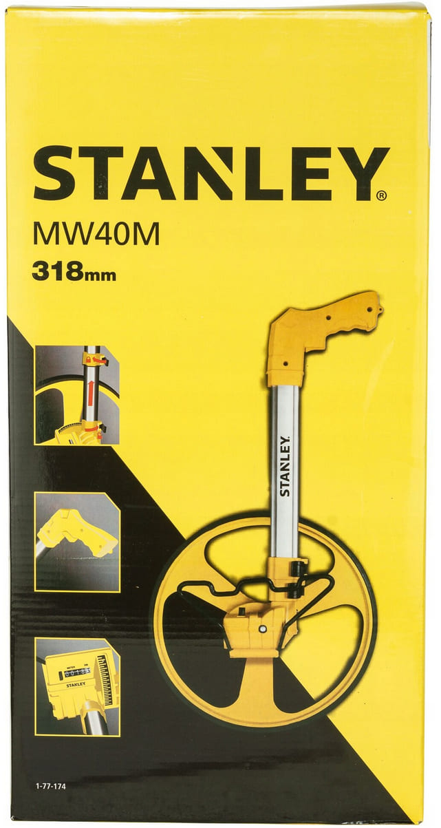 Measuring Wheel Foldable 10000 m Precision ±1% Ø318 mm with Carry Bag MW40M, Stanley
