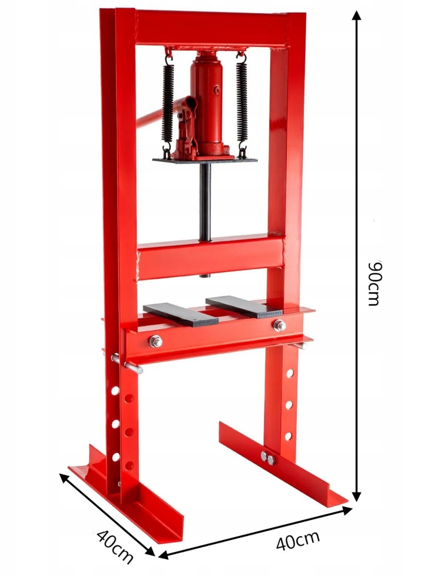 Hydraulisk Verkstadspress 6 Ton H-Ram 140 mm Slag V-Block 4-Stegs Höjdjustering, AppTech