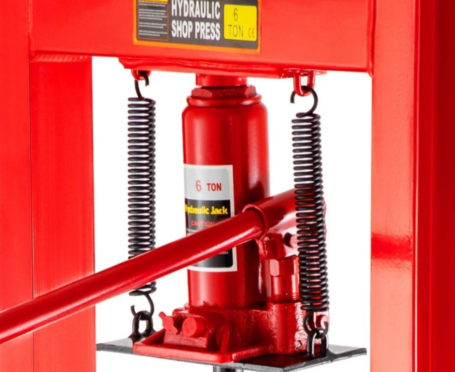 Hydraulisk Verkstadspress 6 Ton H-Ram 140 mm Slag V-Block 4-Stegs Höjdjustering, AppTech