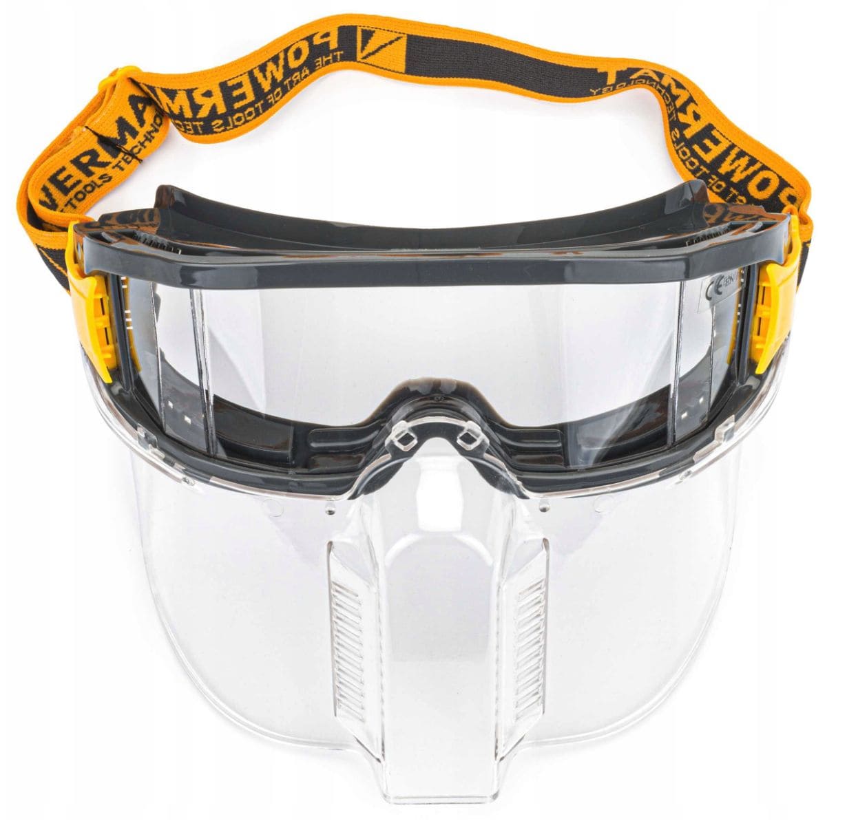 Safety Goggles Clear Polycarbonate EN166 Fits Over Prescription Glasses, Powermat