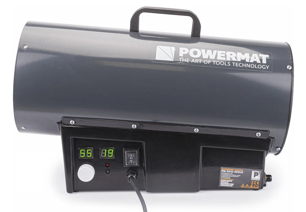 Gasolvärmare 45 kW med Termostat | 850 m³/h LCD