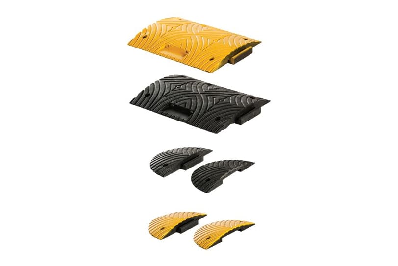Farthinder Komplett Set 3 m 7 Delar 50 mm Hög Svart/Gul Reflex PVC