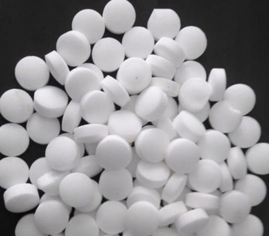 Salt Tablets Water Softener 25 kg NaCl 99.9% EN 973 Ø25 mm Limescale Protection Ion Exchange, Qemetica