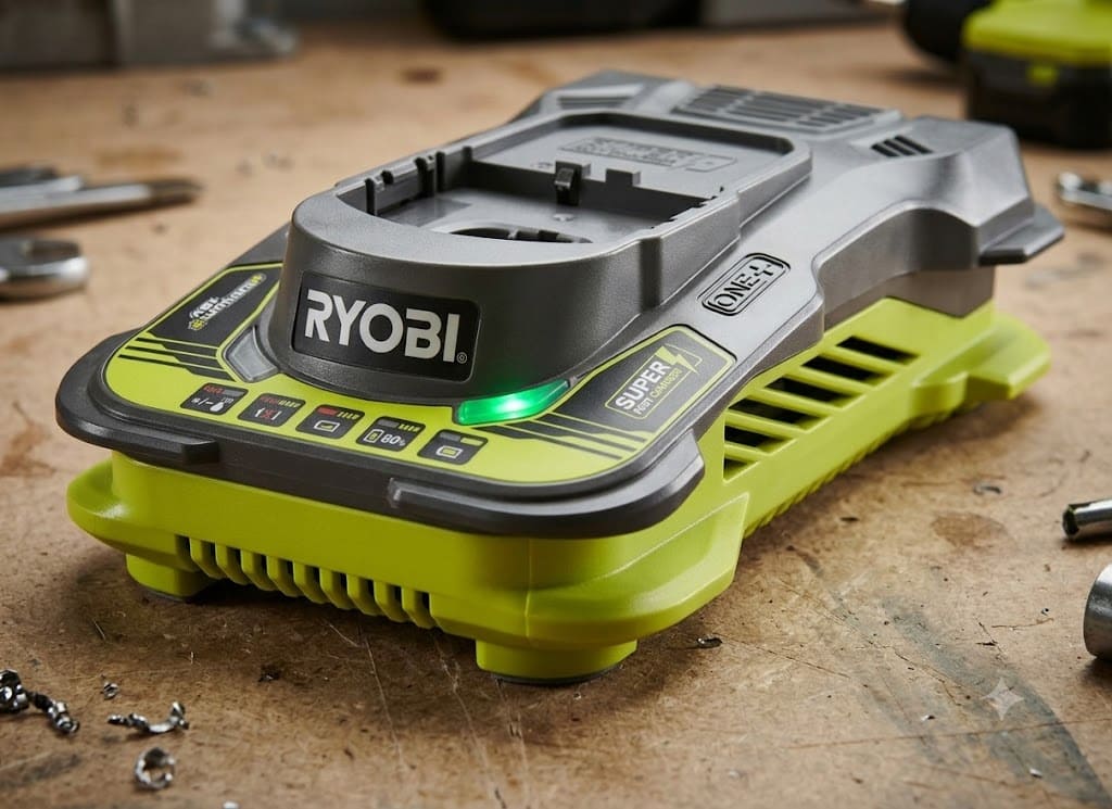 Batteriladdare 18V One+ Snabbladdare 5,0A med LED-indikator, Ryobi