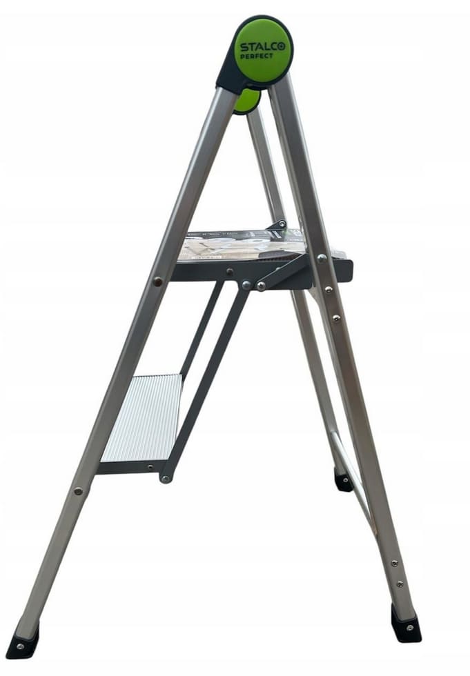 Folding Step Stool Mini Slim 2 Steps Aluminium 408x485x653mm, Stalco