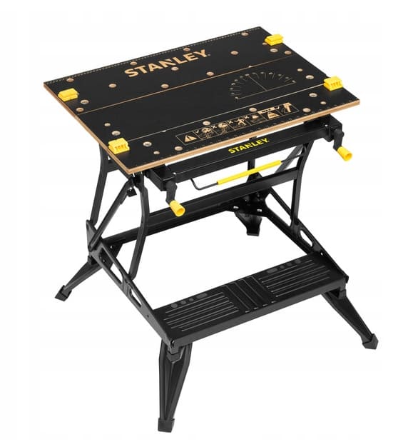 Work Table 2-in-1 FatMax Bamboo Vice Sawhorse 250 kg 2 Heights 62/80 cm, STANLEY STST83800-1