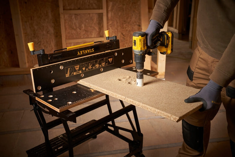 Work Table 2-in-1 FatMax Bamboo Vice Sawhorse 250 kg 2 Heights 62/80 cm, STANLEY STST83800-1