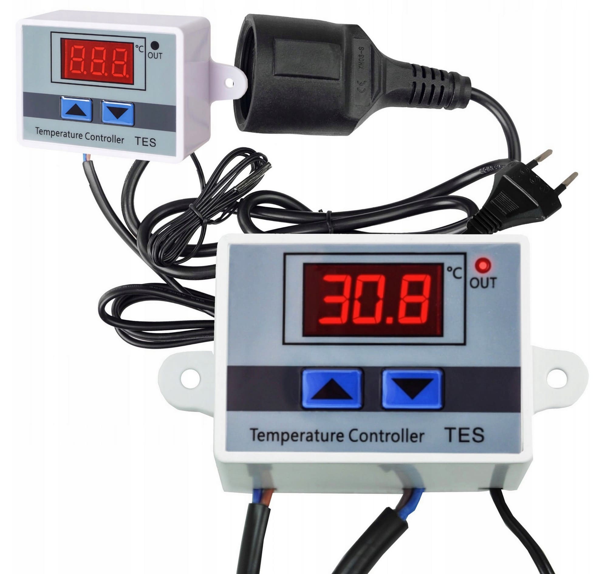 Thermostat Digital Plug-in 230V 1500W -55°C to 110°C Heat/Cool TES-230V, Adelid