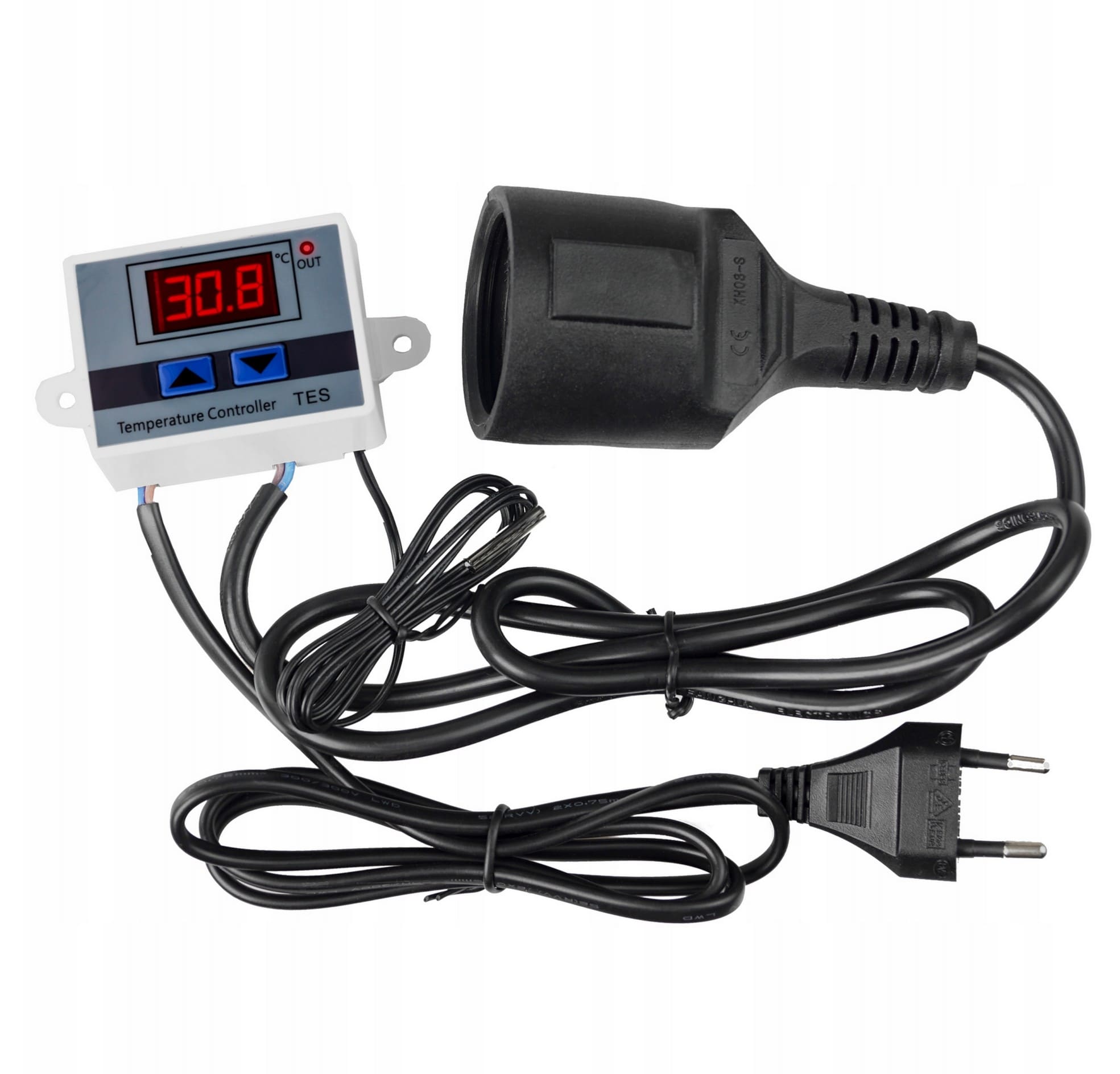 Thermostat Digital Plug-in 230V 1500W -55°C to 110°C Heat/Cool TES-230V, Adelid