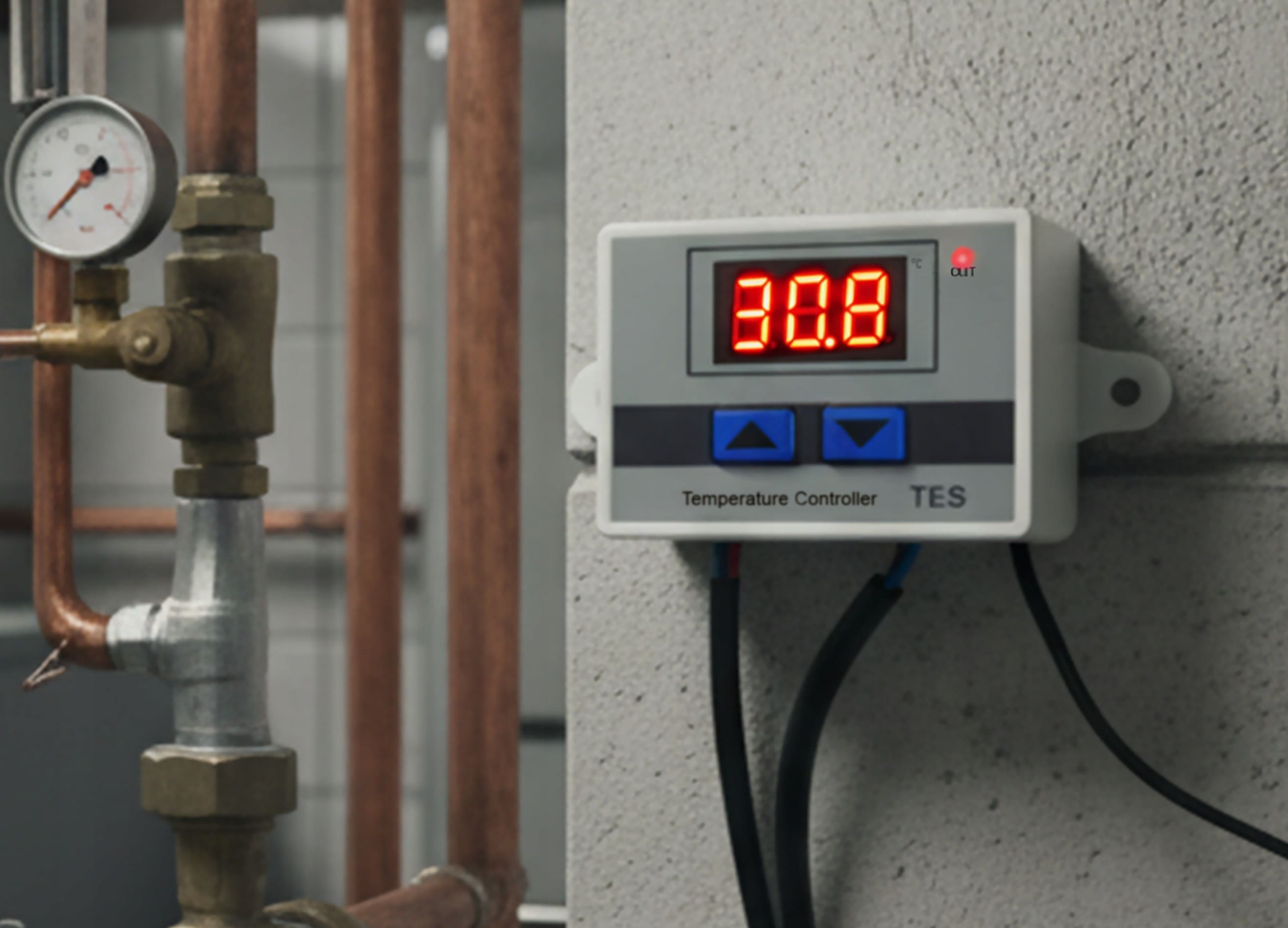 Thermostat Digital Plug-in 230V 1500W -55°C to 110°C Heat/Cool TES-230V, Adelid