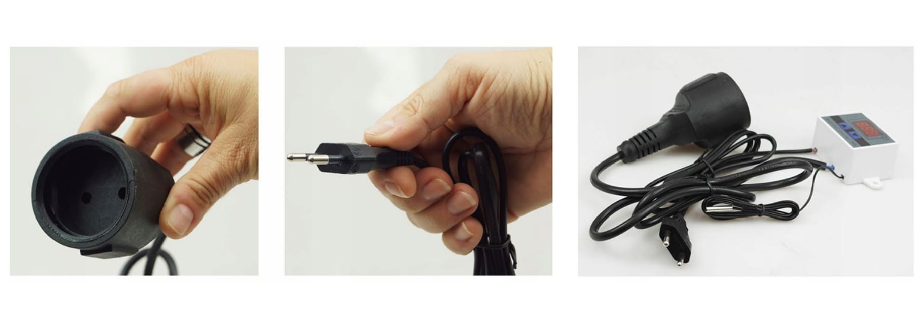 Thermostat Digital Plug-in 230V 1500W -55°C to 110°C Heat/Cool TES-230V, Adelid