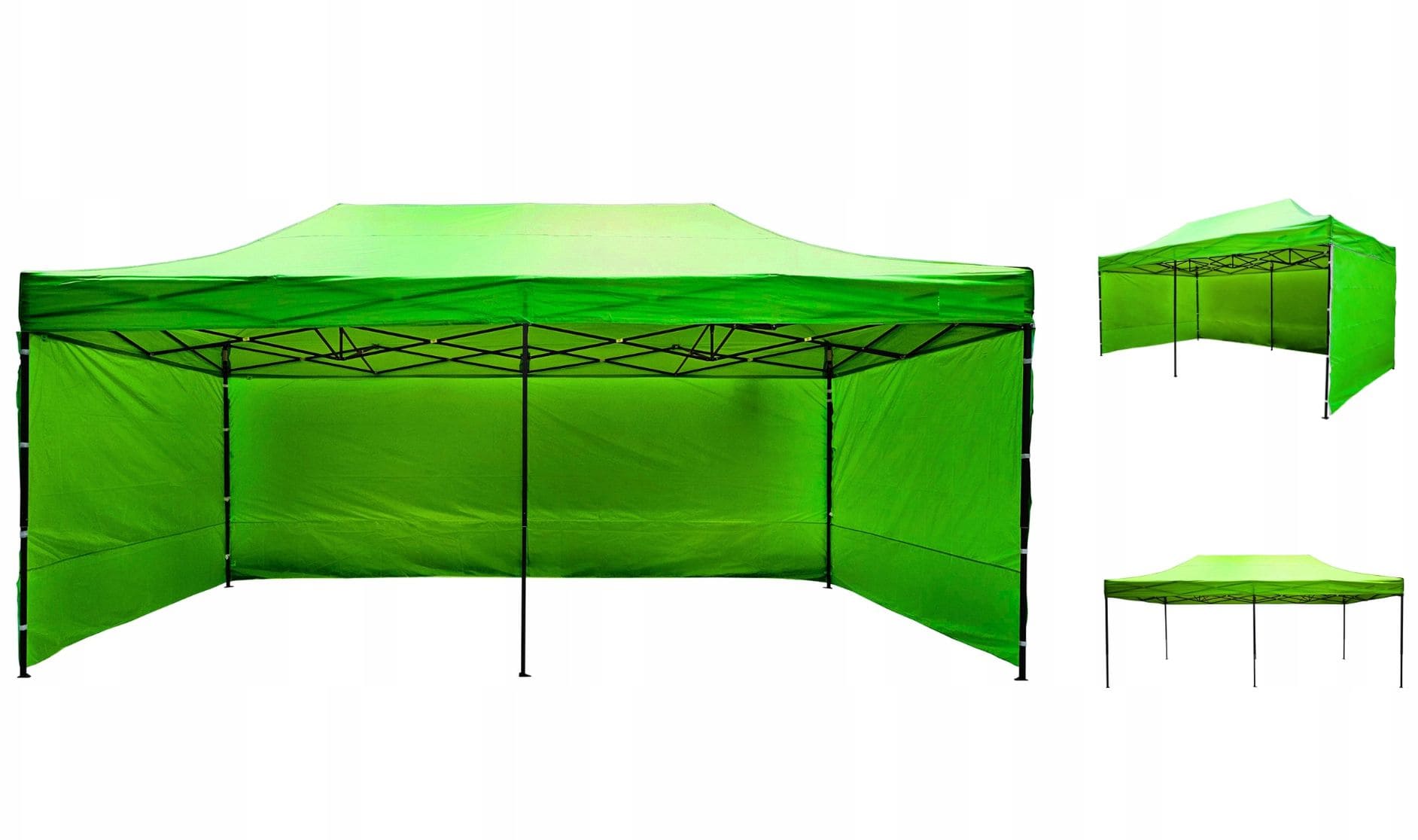 Pop-Up Tent Gazebo 3x6m Scissor Frame 420D Waterproof with 3 Walls, Tytan