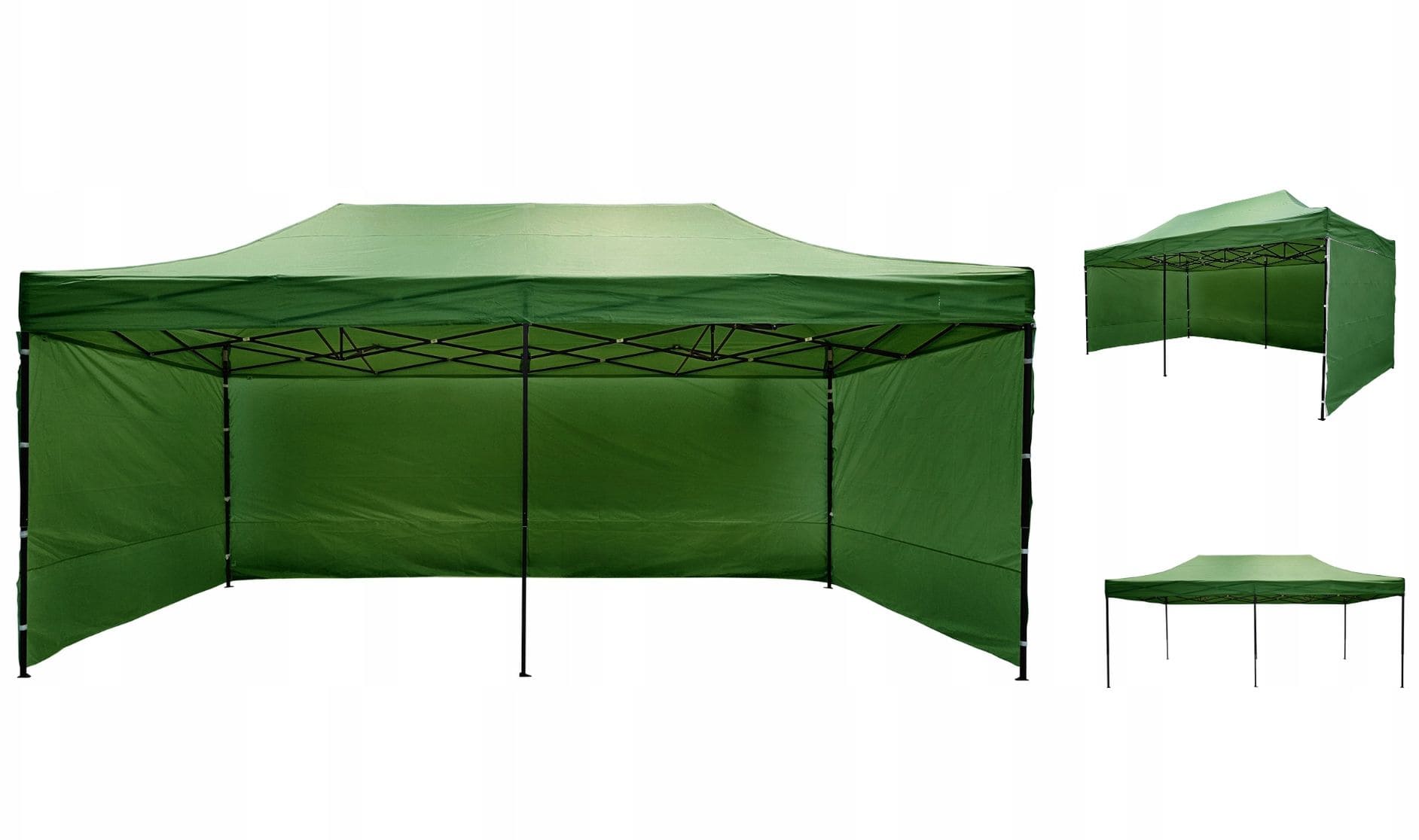 Pop-Up Tent Gazebo 3x6m Scissor Frame 420D Waterproof with 3 Walls, Tytan