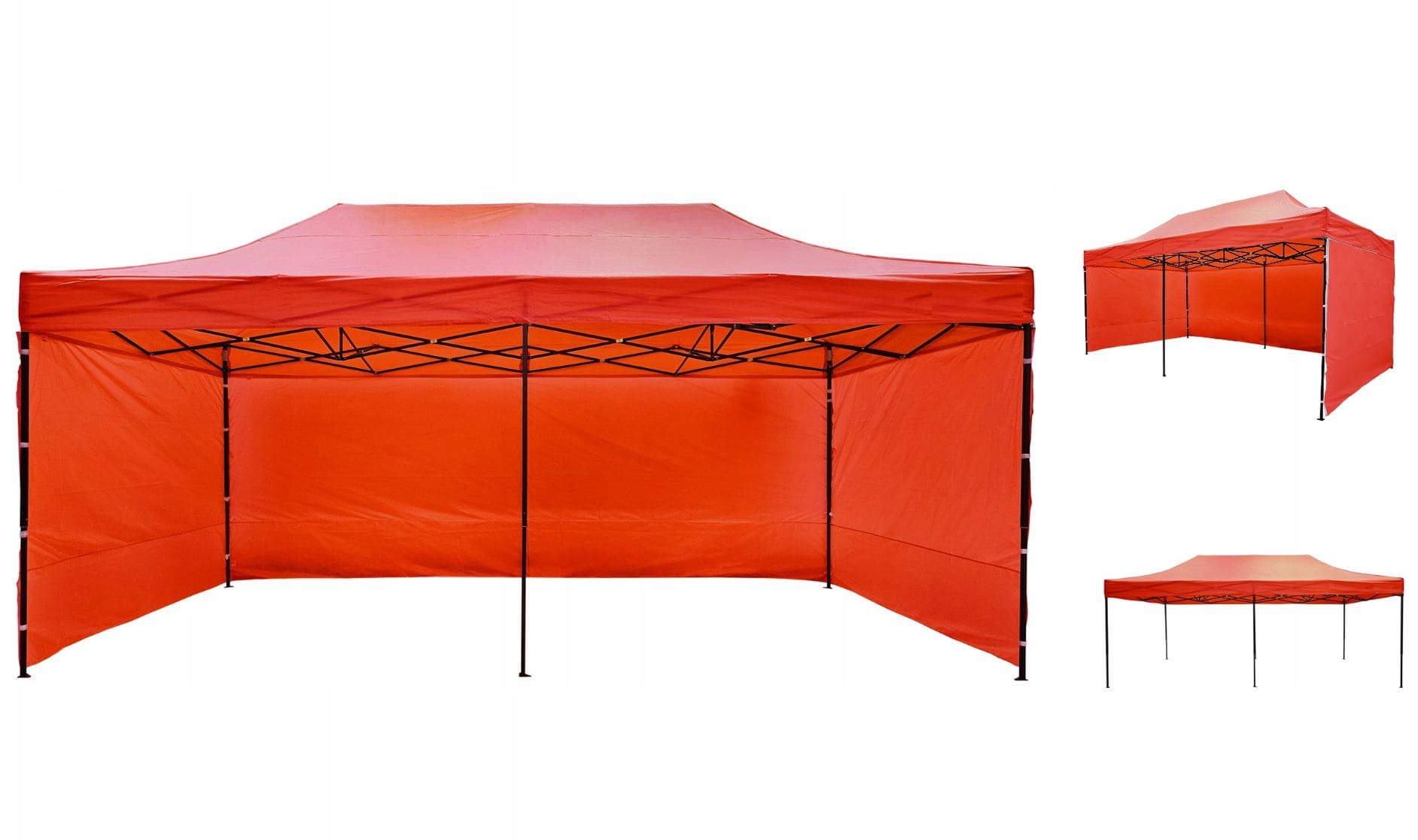 Pop-Up Tent Gazebo 3x6m Scissor Frame 420D Waterproof with 3 Walls, Tytan