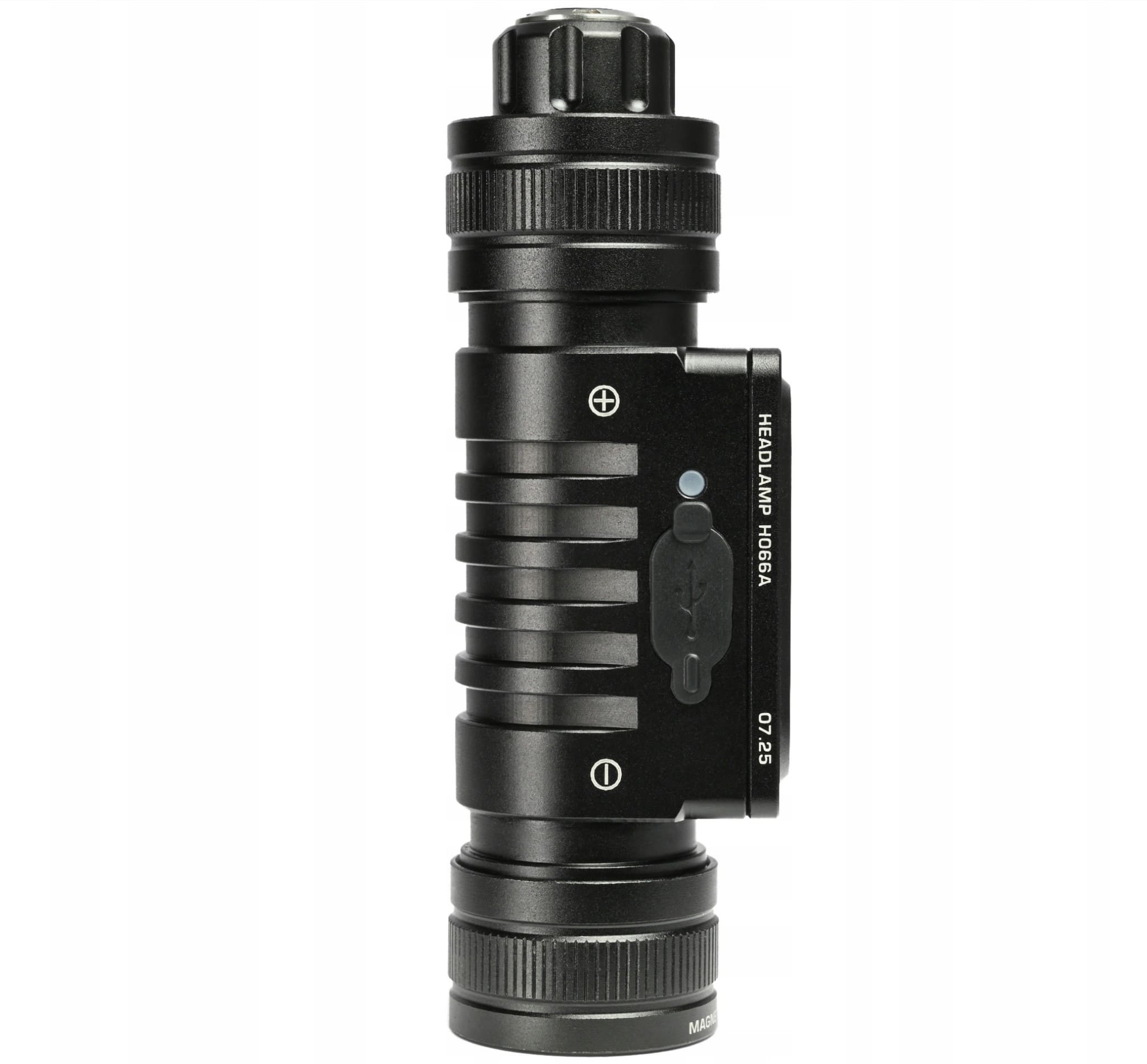 Headlamp LED 2000lm 20W+10W IP67 Touch Sensor USB-C 10 Modes Red Light Magnetic Base Aluminium, Videx