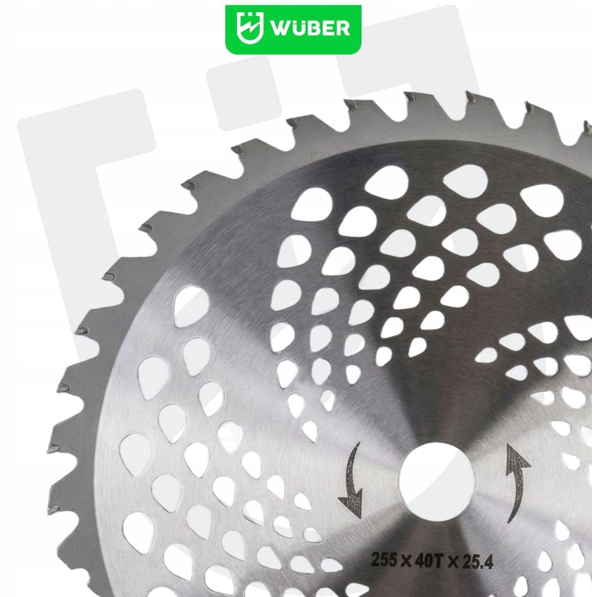 Röjsågsklinga 2st 255x25,4mm 40T Hårdmetalltänder med Reducerring 20mm, Wuber
