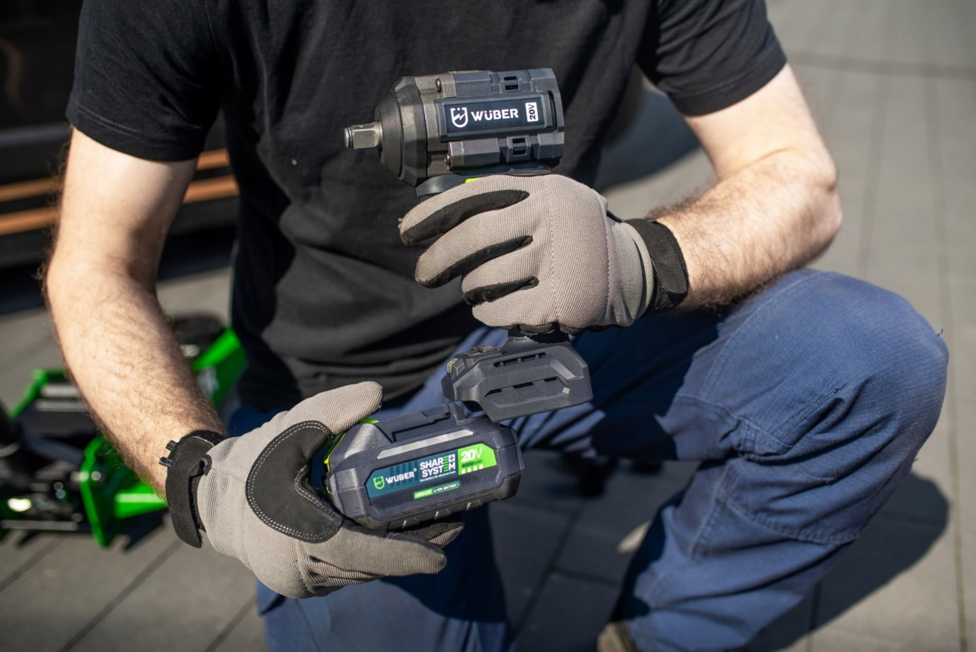Mutterdragare Batteridriven 600 Nm 20V Borstlös 1/2" Set med Batteri 4.0 Ah och Laddare, Wuber