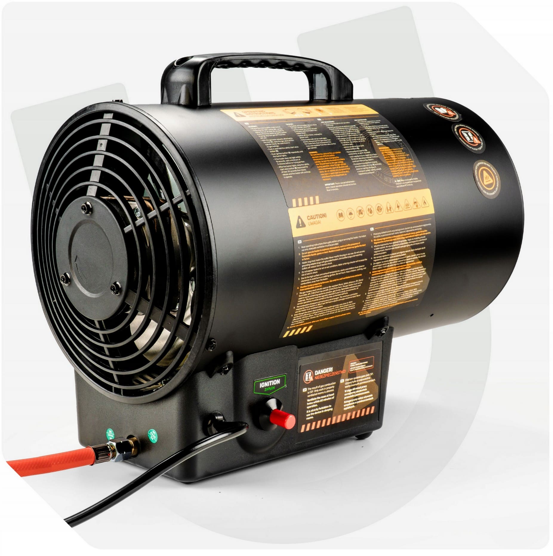 Gasolvärmare 15kW LPG med Slang och Regulator 300 m³/h W16020, Wuber