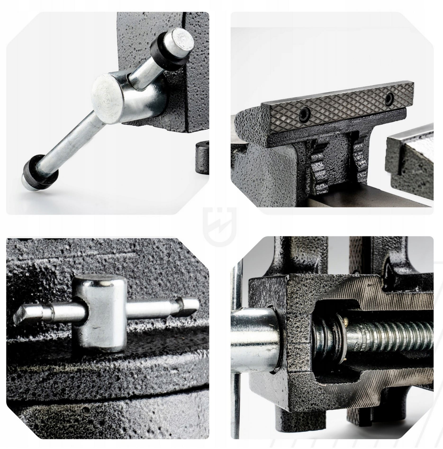 Bench Vice 150 mm/6 Rotating 360° with Anvil, HT200 Cast Iron 13.8 kg, Wuber W50003
