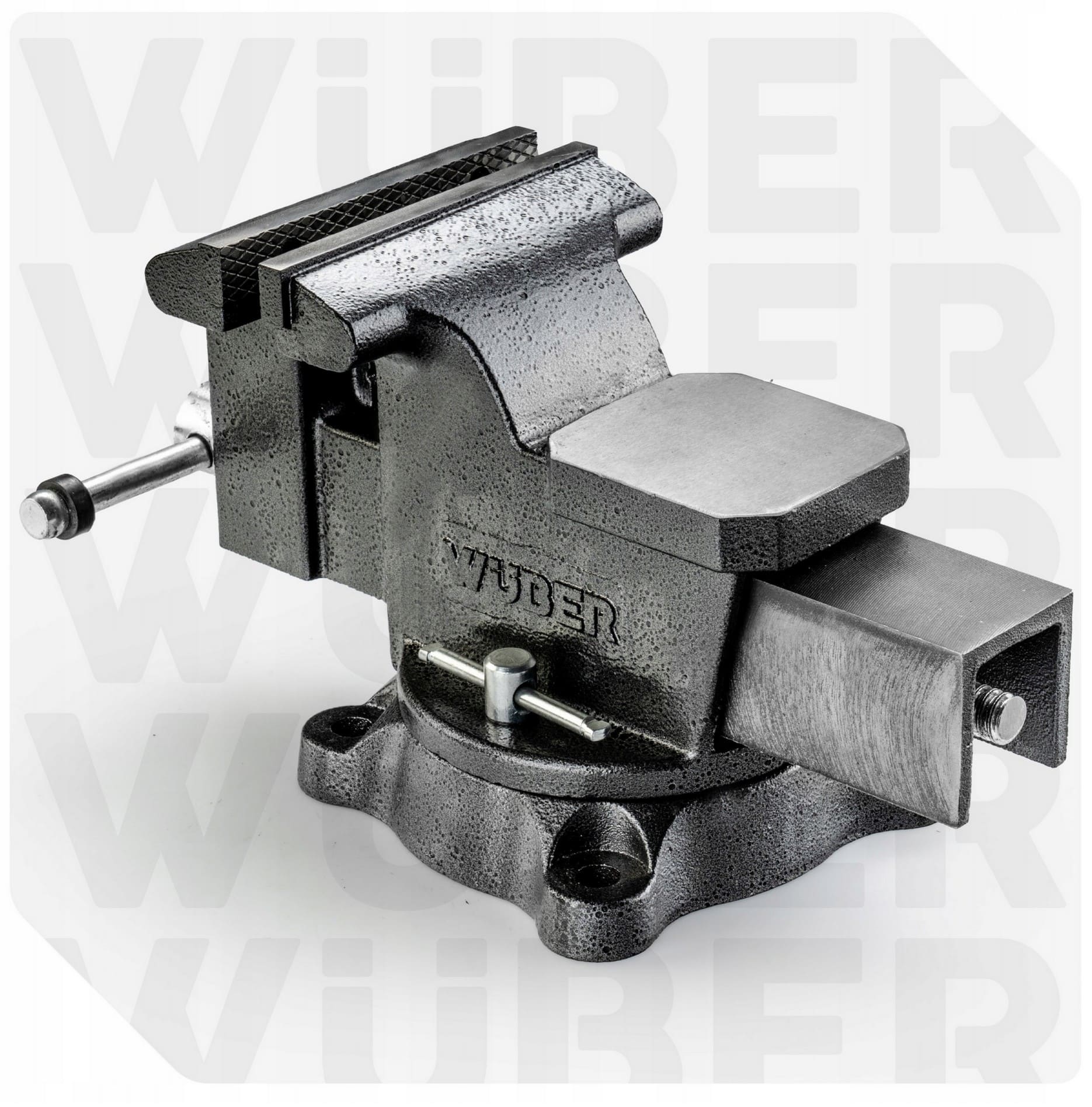 Bench Vice 150 mm/6 Rotating 360° with Anvil, HT200 Cast Iron 13.8 kg, Wuber W50003