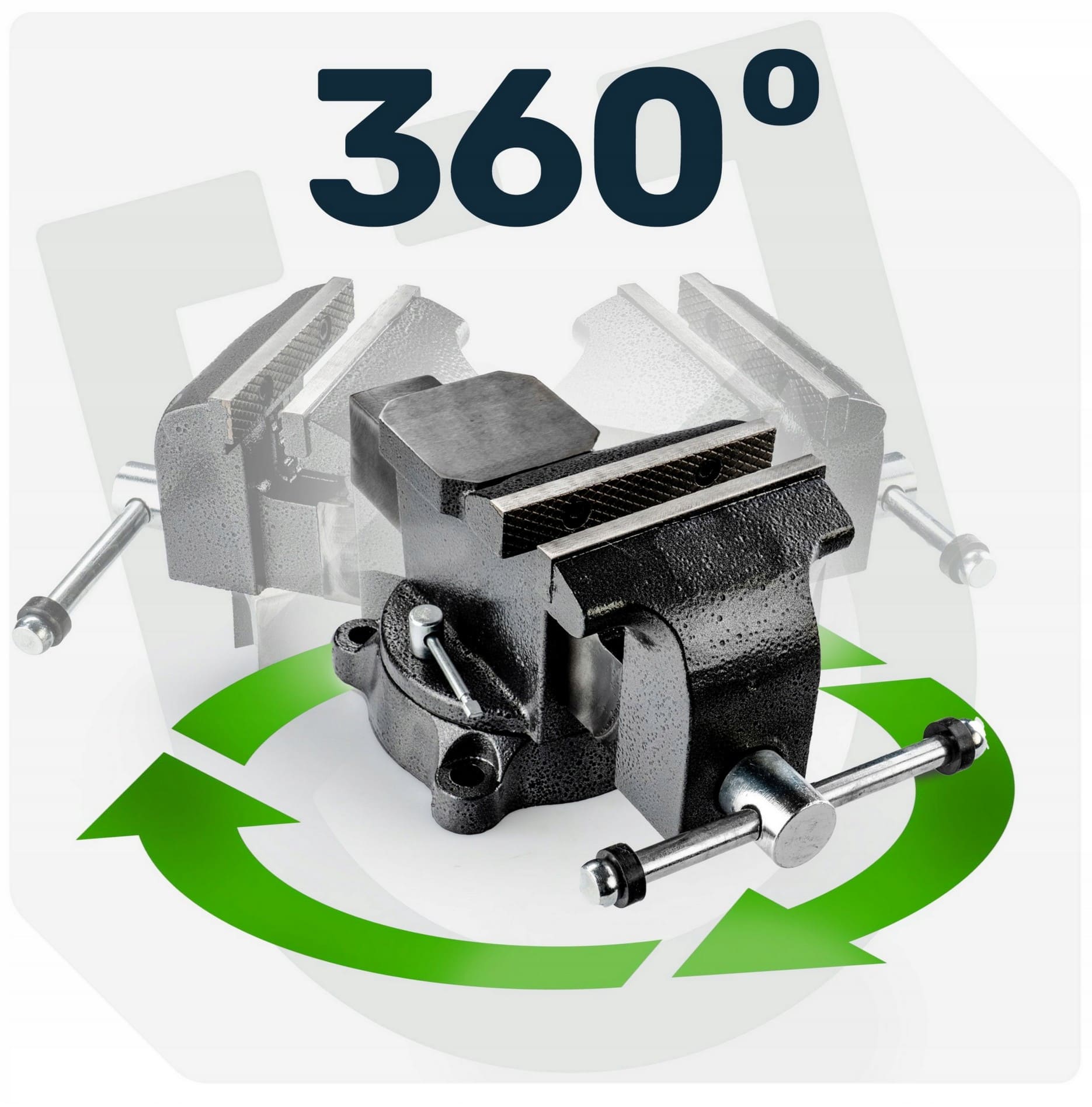 Bench Vice 150 mm/6 Rotating 360° with Anvil, HT200 Cast Iron 13.8 kg, Wuber W50003