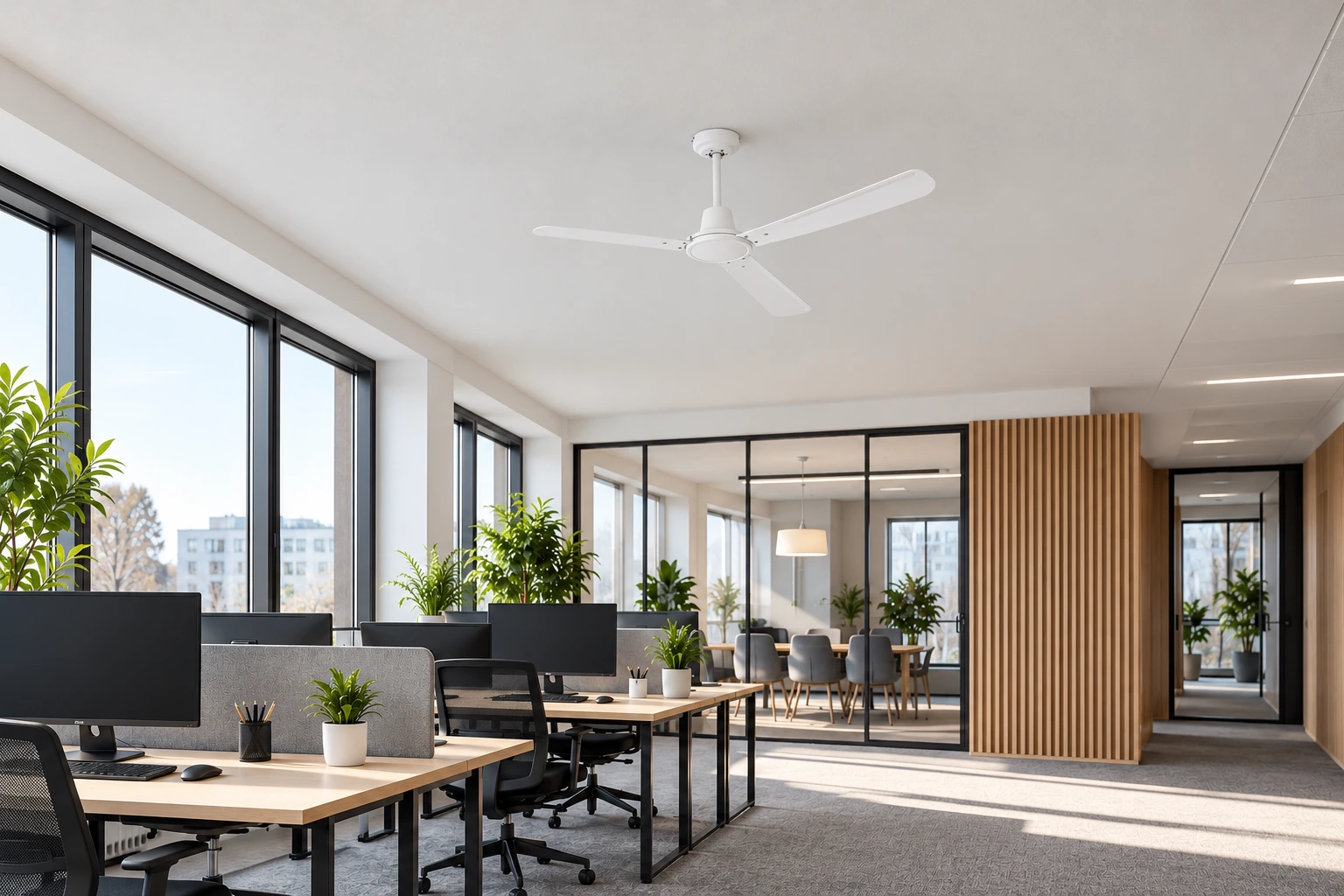 Takfläkt 132 cm Vit med Väggreglage Urban Gale | Westinghouse