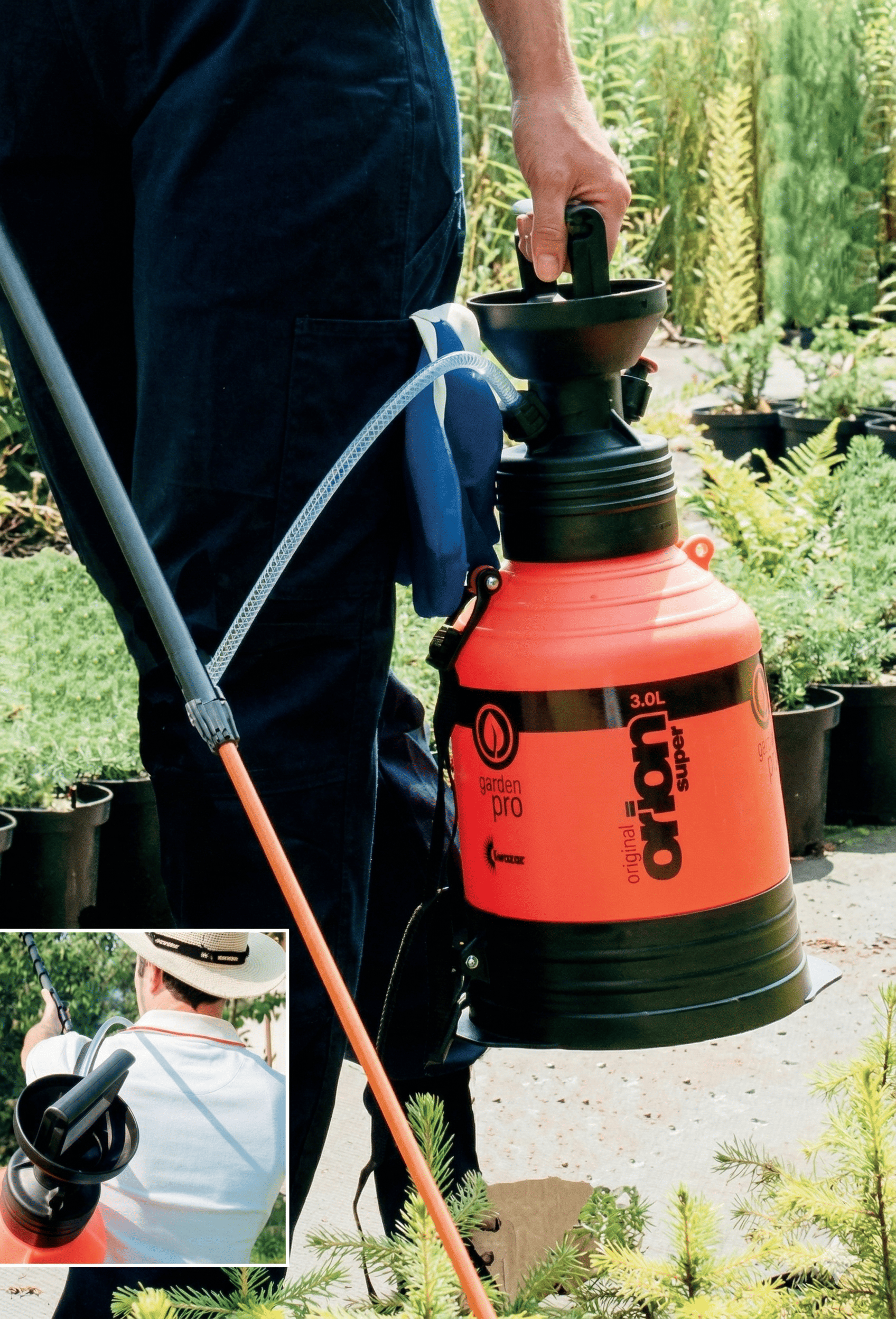 Pressure Knapsack Sprayer 3L 3.5 Bar Telescopic Lance 0.6–1.2m + Herbicide Hood, Kwazar Orion