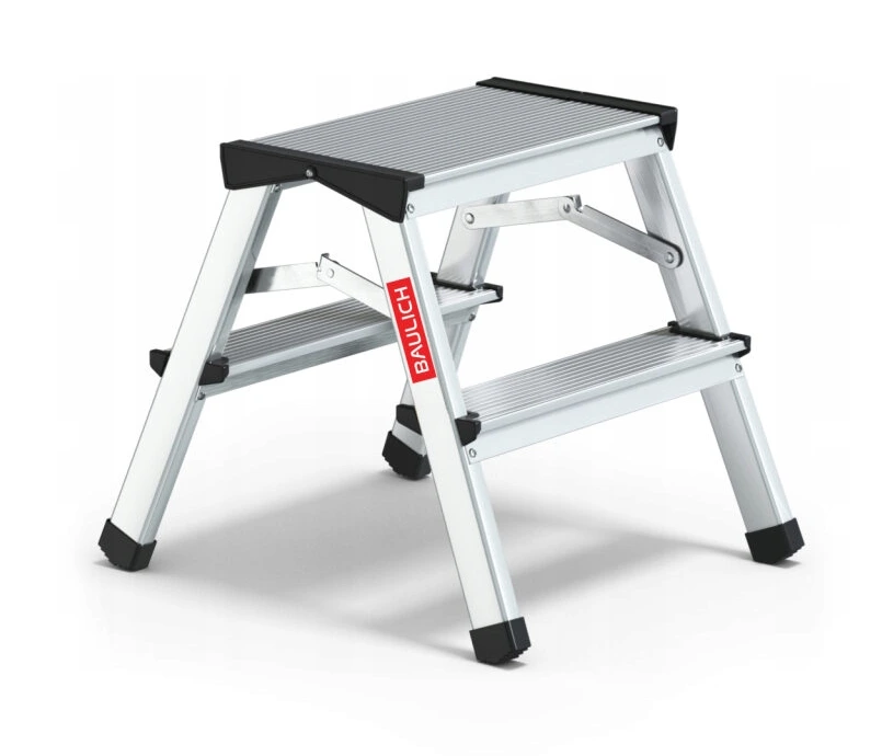 Pall, hopfällbart mini stege, aluminium, max 125 kg, BAULICH