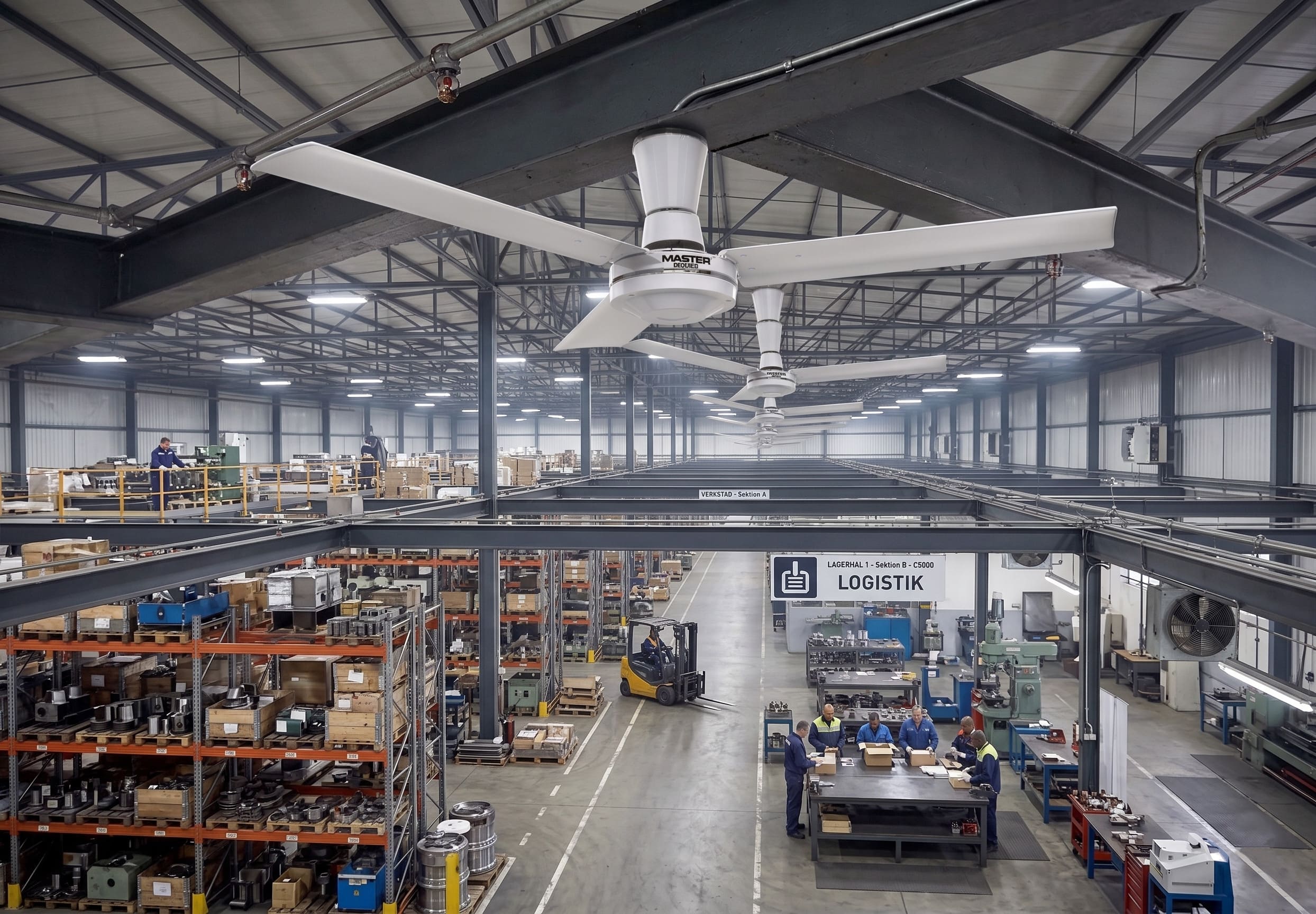 Ceiling Fan Industrial Destratifier 1500mm 66200 m³/h 470 m², Master