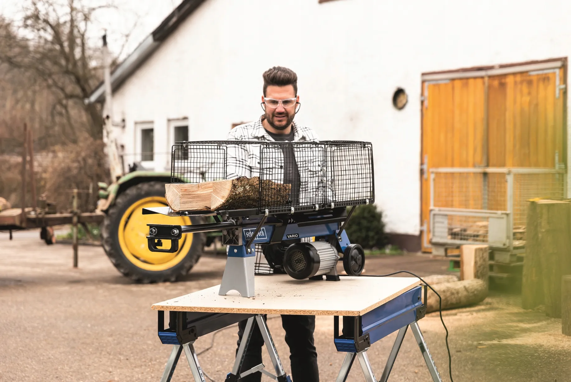 Vedklyv 7 Ton 2200 W med Stativ HL760LS | Scheppach