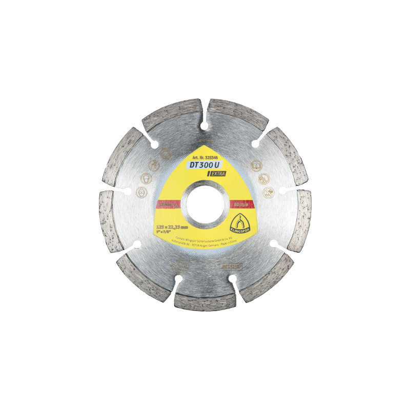 Diamantkapskiva 125 x 1.6 x 22.2 mm 9Z 7 mm DT300U