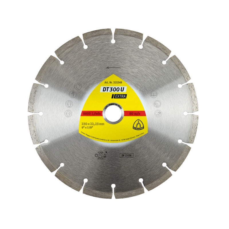 Diamantkapskiva 230 x 2,3 mm 16Z 7 mm DT300U | Klingspor