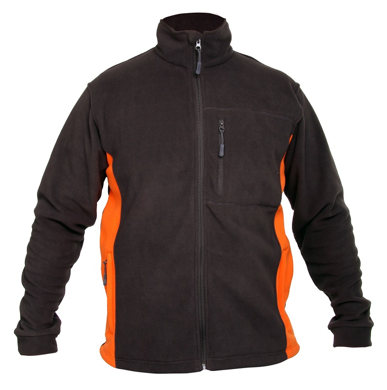 Fleecejacka 3XL grafit/orange, CE