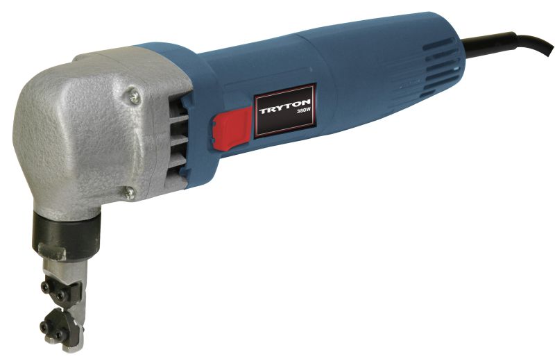 Elektriskt plåtsax 380W, 1700 RPM, 2 knivar, inkl. väska, Tryton